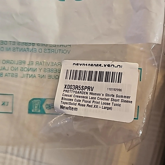 PrettyGarden Fashion Rose-red blouse. NWT - Picture 7 of 7